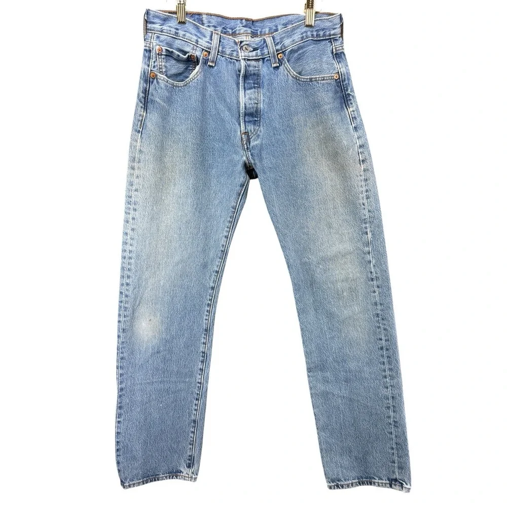 Levi's 501 Original Fit Jeans Men's 31 x 32 Y2K Button Fly Straight Medium Wash